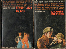 2 Romans Collection Agent Secret De 1964/65 Editions Robert Laffont * L'année Du Tigre & C'est Dans Le Lac * - Robert Laffont