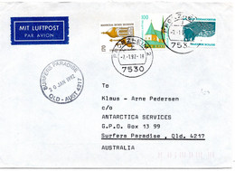 56814 - Bund - 1992 - 170Pfg SWK MiF A LpBf PFORZHEIM -> SURFERS PARADISE QLD (Australien) - Lettres & Documents