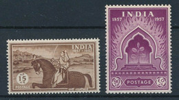 India 1957 The 100th Anniversary Of The Indian Mutiny Stamps 2v MNH - Unused Stamps