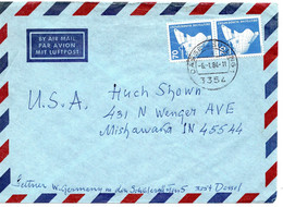 56824 - Bund - 1984 - 2@70Pfg. I&T A LpBf DASSEL -> Mishawaka, IN (USA) - Covers & Documents