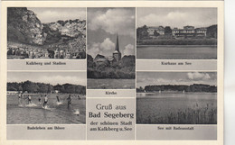 A8441) GRUSS Aus BAD SEGEBERG - Kalkberg Stadion - Kurhaus - Kirche - Badeleben Am IHLSEE U. Badeanstalt ALT - Bad Segeberg