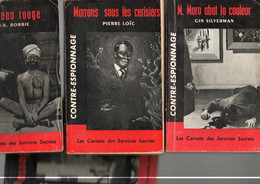 Lot 4 Romans Espionnage  Les Carnets Des Services Secrets Editions Galic De 1961/62 Divers - Otros & Sin Clasificación