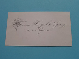 Monsieur Hypolite SPAEY Et Son Epouse ( Porcelein Porcelaine Porzellan ) ! - Visitenkarten