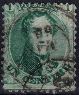 Stamp Belgium 1863-65 King Leopold I 1c Used Lot#40 - 1849-1865 Médaillons (Autres)