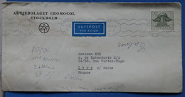 AR12 SVERIGE   BELLE LETTRE   1949 STOCKHOLM  POUR IVRY PARIS  FRANCE  + AFFRANCH.  PLAISANT - Lettres & Documents