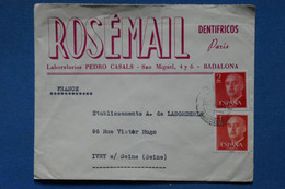 AR12  ESPAGNE BELLE LETTRE   1955 PRIVE  POUR IVRY PARIS  FRANCE  + AFFRANCH.  PLAISANT - Lettres & Documents