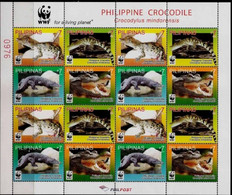 (WWF-472) W.W.F. Philippines Philippine Crocodile MNH Perf Sheet 2011 - Ongebruikt