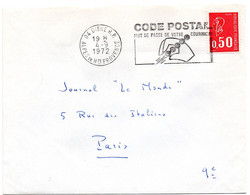 ALPES De HP - Dépt N° 04 = DIGNE RP 1972 = FLAMME Codée à DROITE = SECAP Illustrée   'CODE POSTAL / MOT DE PASSE ' - Code Postal