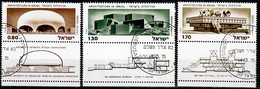 1975 Architecture In Israel (II) Bale 608-10 / Sc 558-60 / YT 553-5 / Mi 633-5 Used / Oblitéré / Gestempelt - Oblitérés (avec Tabs)