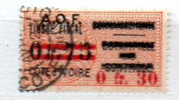 COTE D'IVOIRE  0.F30 SUR 0F75 VALEUR EN ROUGE 0F75 BARREE EN ROUGE LEGENDE BARREE EN NOIR OBL - Used Stamps