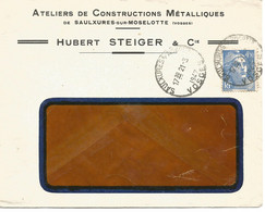 France Enveloppe Publicitaire Ste Tconstructions Métalliques H.Steiger Saulxures Sur Moselotte (Vosges) - Other & Unclassified