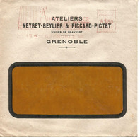 France Enveloppe Publicitaire Ateliers Neyret -Beylier Usine De Beauvert Grenoble - Other & Unclassified