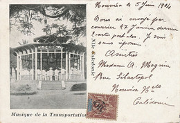 Nouvelle Calédonie Musique Transportation Kiosque  Convict Bagnard Bagne Timbre Vilaine Bussières Poitevine 1904 - Presidio & Presidiarios