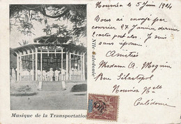 Nouvelle Calédonie Musique Transportation Kiosque  Convict Bagnard Bagne Timbre Vilaine Bussières Poitevine 1904 - Prison