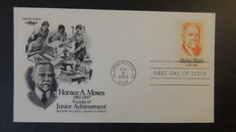 USA 1984 FDC Horace Moses Children Bloomington Postmark Good Used - 1981-1990