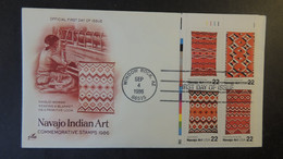 USA 1986 FDC Navajo Indian Art Window Rock Postmark Good Used - 1981-1990