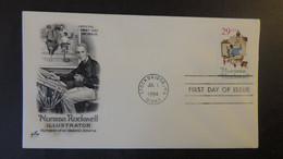 USA 1994 FDC Norman Rockwell Art Illustrator Stockbridge Postmark Good Used - 1991-2000