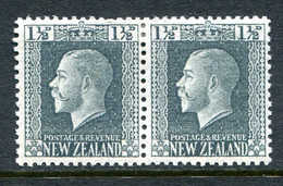 New Zealand 1915-30 KGV - Recess - P.14 X 13½ - 1½d Grey-slate Pair HM (SG 416) - Unused Stamps