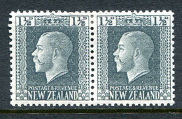New Zealand 1915-30 KGV - Recess - P.14 X 13½ - 1½d Grey-slate Pair HM (SG 416) - Nuevos