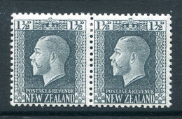 New Zealand 1915-30 KGV - Recess - P.14 X 13½ - 1½d Grey-slate Pair HM (SG 416) - Unused Stamps