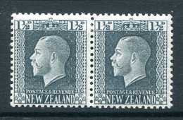 New Zealand 1915-30 KGV - Recess - P.14 X 13½ - 1½d Grey-slate Pair HM (SG 416) - Ungebraucht