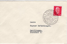 51045 - Deutsches Reich - 1931 - 15Pfg. Hindenburg EF A Bf STUTTGART - POSTWERTZEICHEN-AUSSTELL. -> Reutlingen - Postzegels Op Postzegels