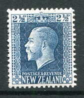 New Zealand 1915-30 KGV - Recess - P.14 X 13½ - 2½d Blue HM (SG 419) - Neufs