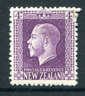 New Zealand 1915-30 KGV - Recess - P.14 X 13½ - 4d Violet - Shade - HM (SG 422) - Nuovi