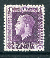 New Zealand 1915-30 KGV - Recess - P.14 X 13½ - 4d Violet - Shade - HM (SG 422) - Nuevos