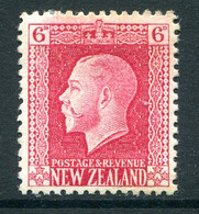 New Zealand 1915-30 KGV - Recess - P.14 X 13½ - 6d Carmine - Shade - HM (SG 425) - Unused Stamps