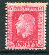 New Zealand 1915-30 KGV - Recess - P.14 X 13½ - 6d Carmine - Shade - HM (SG 425) - Nuovi