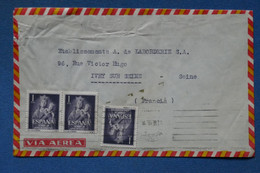 AR12  ESPAGNE BELLE LETTRE  1958 PAR AVION MADRID POUR IVRY   PARIS  FRANCE  + AFFRANCH.  INTERESSANT - Storia Postale