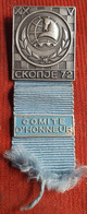 CHESS - Olympic SKOPJE 1972, Ex Yugoslavia - COMITE D`HONEUR - Official Badge / Pin With Ribbon - Jeux