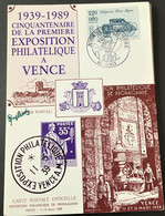 Carte De 1989 : Cinquantenaire Exposition à Vence (journée Du Timbre) - Cards/T Return Covers