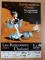 Affiche CATEL Festival BD Nérac 2019 (Le Roman Des Goscinny Astérix... - Afiches & Offsets