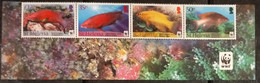 (WWF-490) W.W.F. Saint Helena Island Hogfish / Fish MNH Strip Stamps With Margin 2011 - Ongebruikt