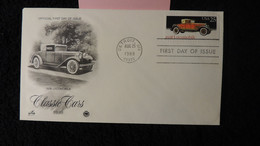 USA 1988 FDC Artcraft Classic Cars Detroit Postmark - 1981-1990