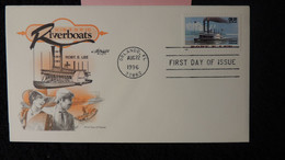 USA 1996 FDC X2 Covers Artmaster Riverboats Orlando Postmark Transport - 1991-2000