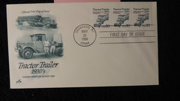 USA 1994 FDC Artcraft Tractor Trailer 1930s Transport Secaucus Postmark - 1991-2000