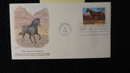 USA 1985 FDC The Quarter Horse Animals Lexington Postmark - 1981-1990