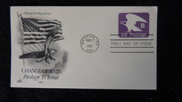 USA 1981 FDC Change Of Rate "B" Issue Postal Birds Of Prey Flags Good Used - 1981-1990