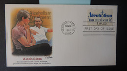 USA 1981 FDC Alcoholism Diseases Washington Postmark Good Used - 1981-1990