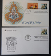 USA 1981 FDC X2 Christmas Religion Chicago Postmark Good Used - 1981-1990