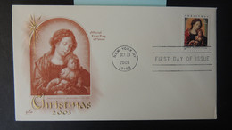 USA 2003 FDC Artcraft Christmas Religion New York Postmark Good Used - 2001-2010