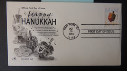 USA 2003 FDC Artcraft Happy Hanukkah Judaica New York Postmark Good Used - 2001-2010