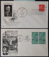 USA 1955/59 FDC X2 Regular Issue Theodore Roosevelt Andrew Jackson Good Used - 1951-1960