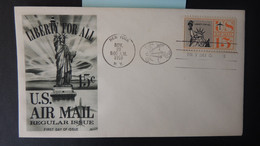 USA 1959 FDC Liberty For All Airmail Regular Issue Ships Aviation Good Used - 1951-1960