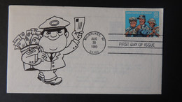 USA 1989 FDC Letter Carriers Postman Postal Good Used - 1981-1990