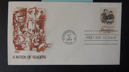 USA 1984 FDC Nation Of Readers Artmaster Literature Books Good Used - 1981-1990