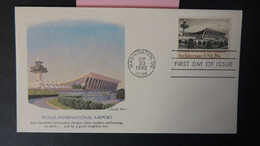 USA FDC 1982 Fleetwood Dulles International Airport Architecture Aviation Good Used - 1981-1990